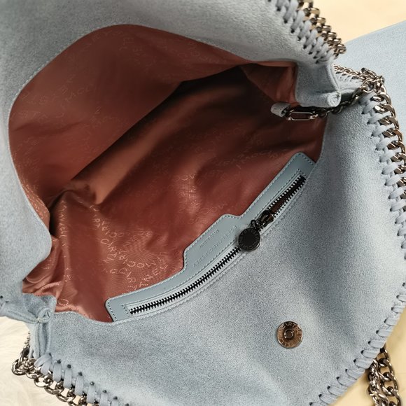 STELLA MCCARTNEY  Falabella  Shoulder Bag Metallic in light bule - Picture 12 of 15